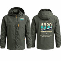 Thumbnail for Airbus A330-300P2F Stylish Jackets - Hooded Windbreaker - Original - Olive Green