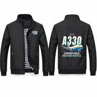 Thumbnail for Airbus A330-300P2F Stylish Jackets - Stand Collar - Cartoon - Black