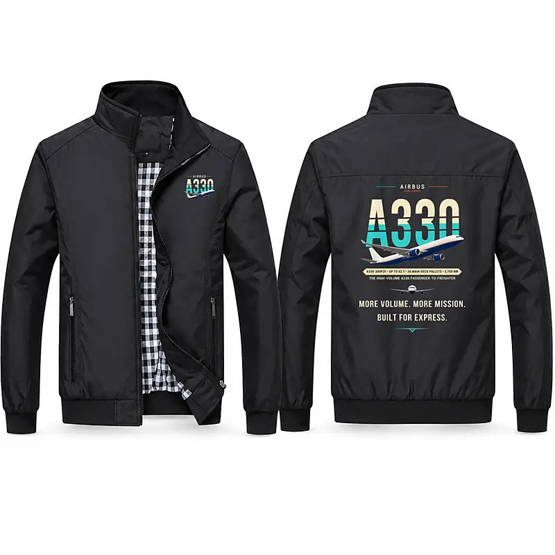 Airbus A330-300P2F Stylish Jackets - Stand Collar - Original - Black