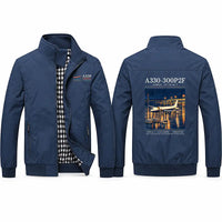 Thumbnail for Airbus A330-300P2F Stylish Jackets - Stand Collar - Poster - Navy Blue