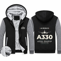 Thumbnail for Airbus A330-300P2F Zipped Sweatshirts - Heritage - Black & Gray