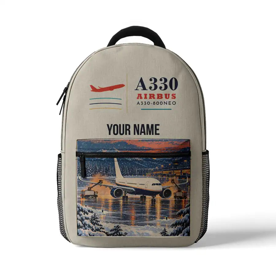 Airbus A330-800neo - 3D Backpack - Beige + Name