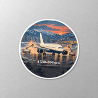Thumbnail for Airbus A330-800neo - 3D - Circle Sticker - Close-up