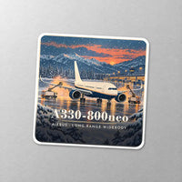 Thumbnail for Airbus A330-800neo - 3D - Square Sticker - Close-up
