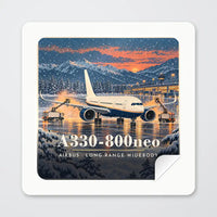 Thumbnail for Airbus A330-800neo - 3D - Square Sticker - Peel