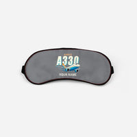 Thumbnail for Airbus A330-800neo - Cartoon + Name - Sleep Mask - Gray