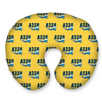 Thumbnail for Airbus A330-800neo - Cartoon Seamless - Travel Pillow - Yellow