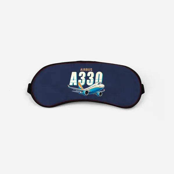 Airbus A330-800neo - Cartoon - Sleep Mask - Navy Blue