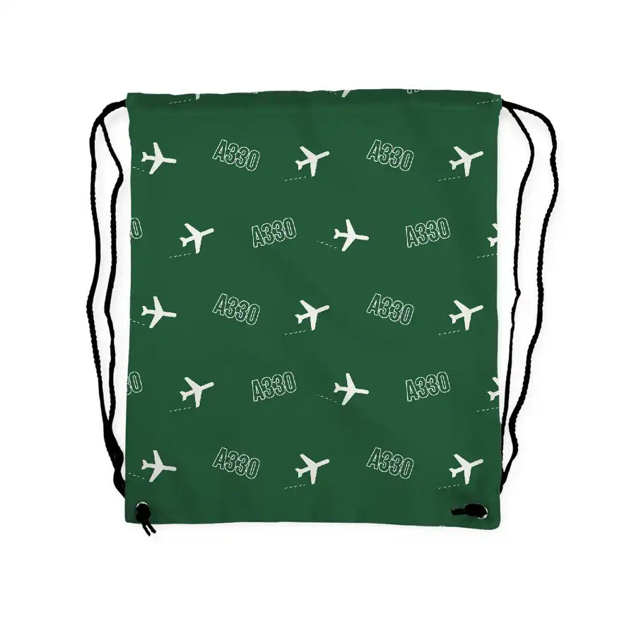 Airbus A330-800neo - Drawstring Bag - 3D Pattern - Green