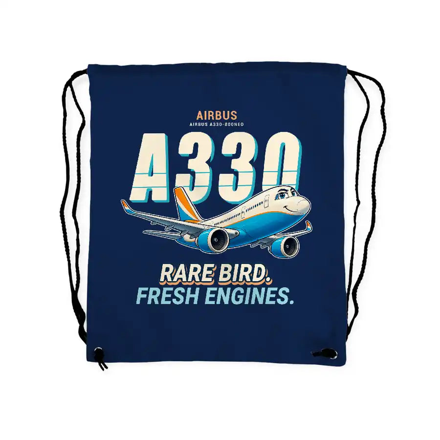 Airbus A330-800neo - Drawstring Bag - Cartoon - Dark Blue