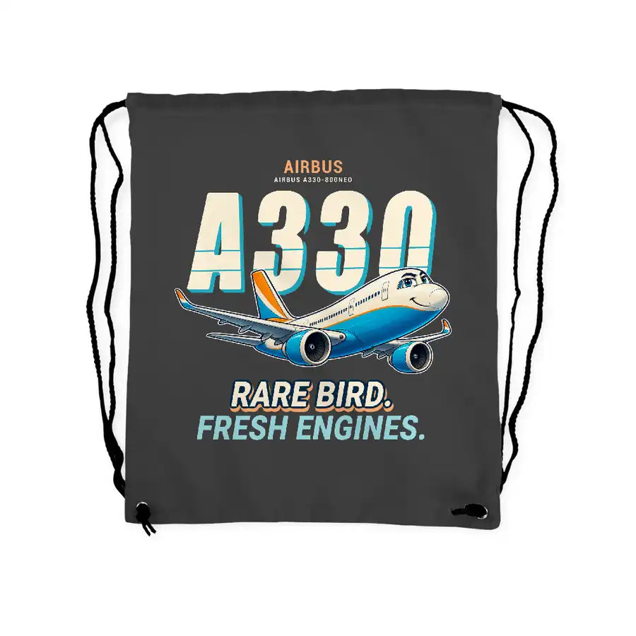 Airbus A330-800neo - Drawstring Bag - Cartoon - Gray