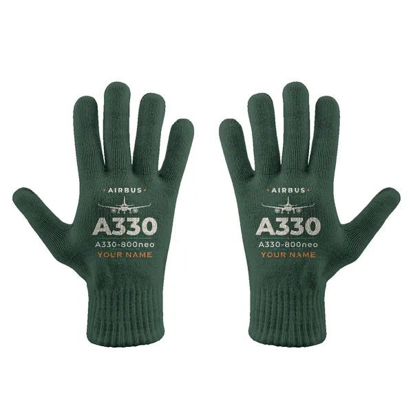 Airbus A330-800neo - Gloves - Full - Heritage + Name - Dark Green