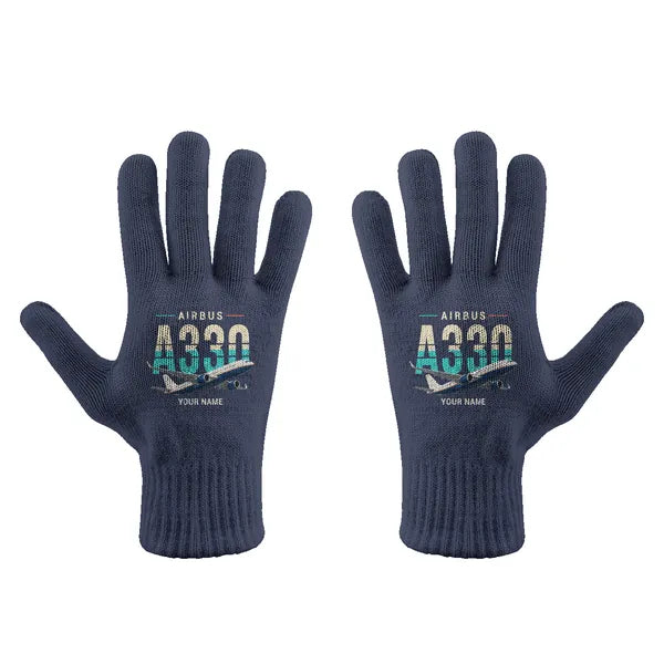 Airbus A330-800neo - Gloves - Full - Original + Name - Navy Blue
