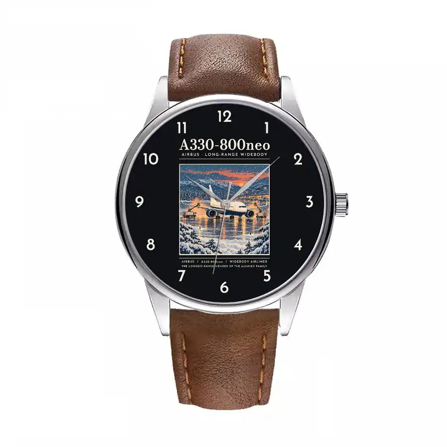 Airbus A330-800neo - Poster - Leather Strap - Brown Leather Strap