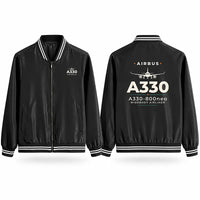 Thumbnail for Airbus A330-800neo Stylish Jackets - Baseball Collar - Heritage - Black