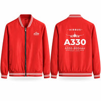 Thumbnail for Airbus A330-800neo Stylish Jackets - Baseball Collar - Heritage - Red