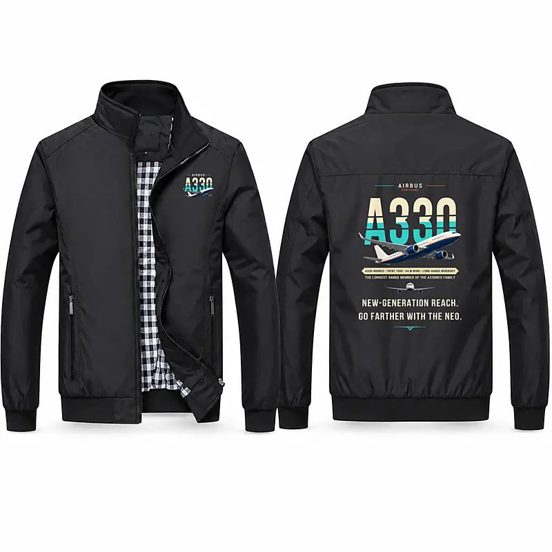 Airbus A330-800neo Stylish Jackets - Stand Collar - Original - Black
