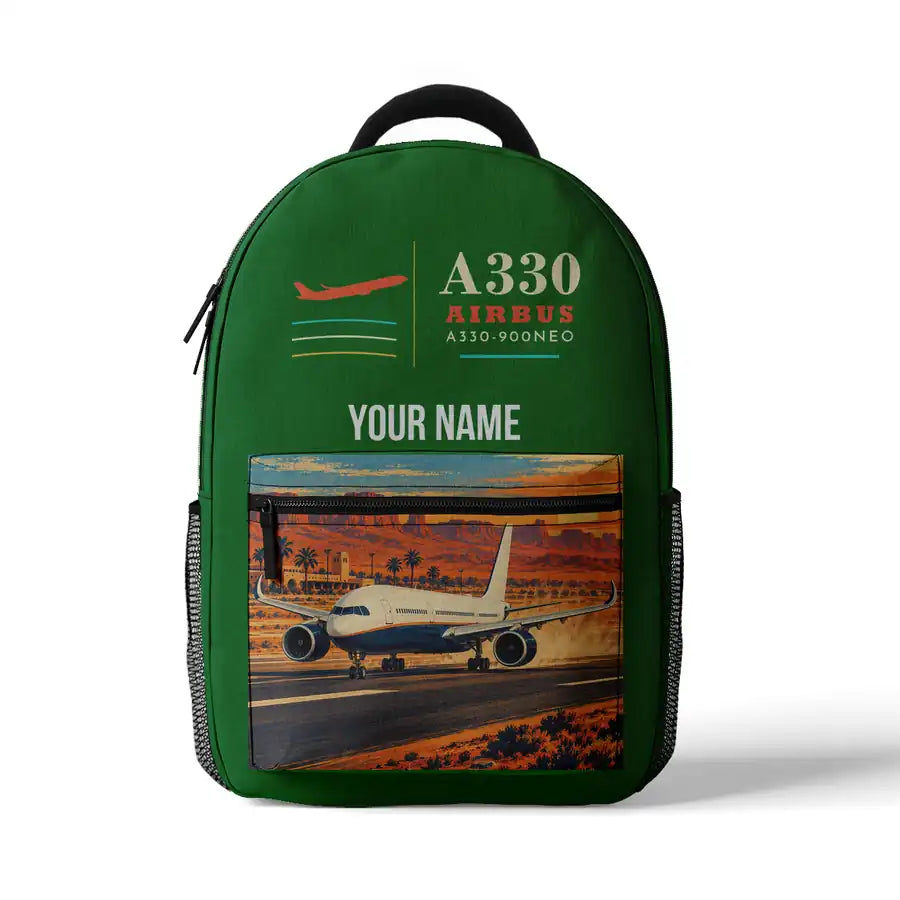 Airbus A330-900neo - 3D Backpack - Green + Name