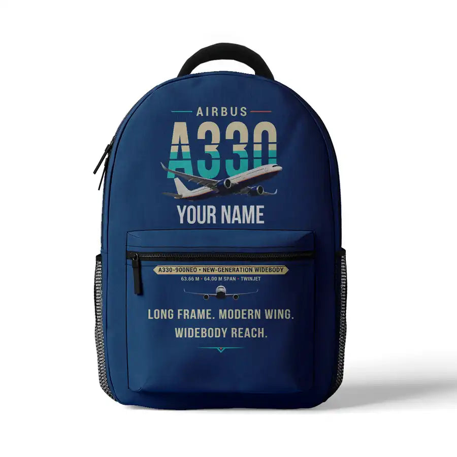 Airbus A330-900neo - 3D Backpack - Original + Name - Blue