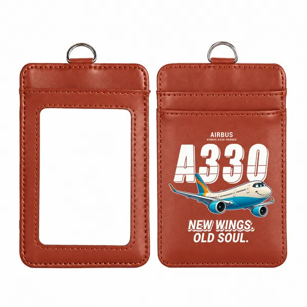 Airbus A330-900neo - Cartoon - ID Card Holder - Light Brown