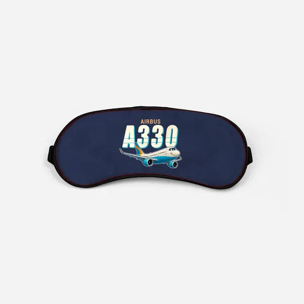 Airbus A330-900neo - Cartoon - Sleep Mask - Navy Blue