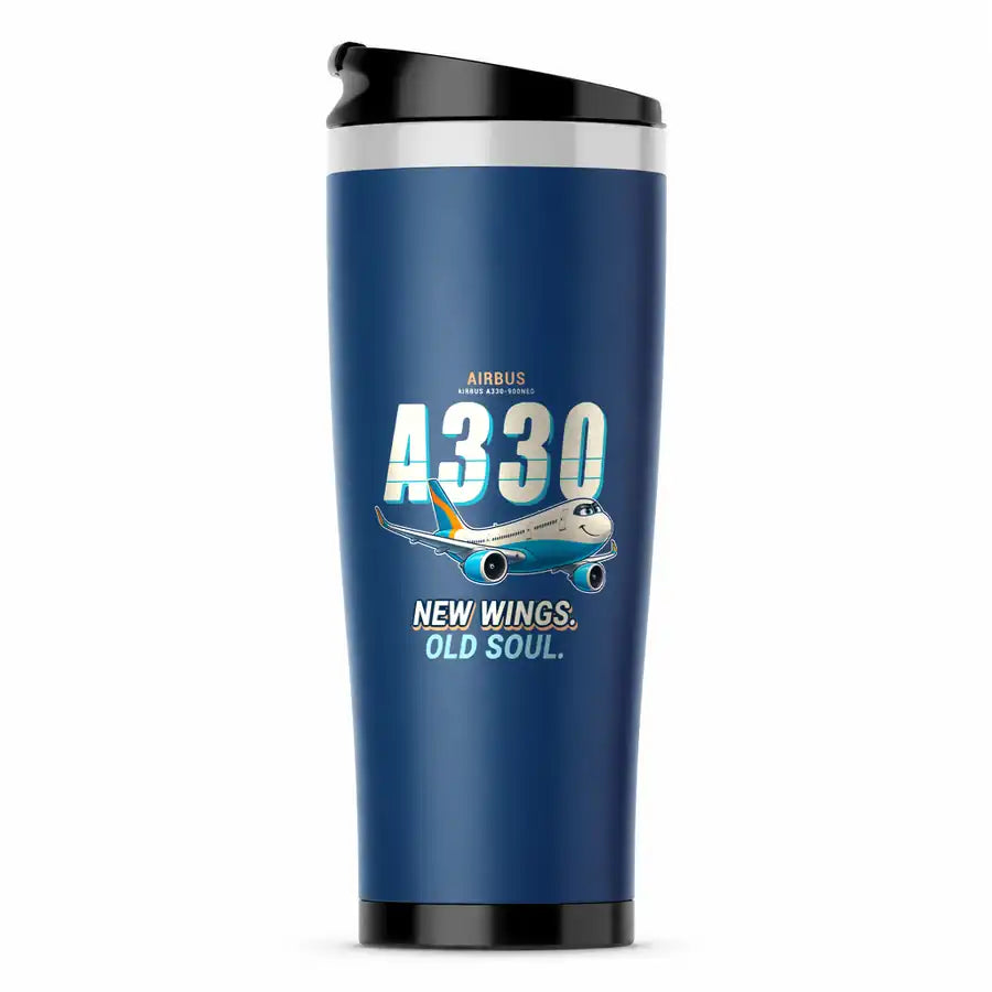 Airbus A330-900neo - Cartoon - Stainless Steel (No Holder) - Blue
