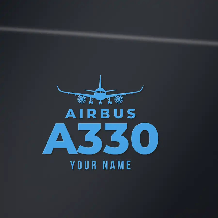 Airbus A330-900neo - Heritage Die-Cut - Sky Blue + Name - Die-Cut - Close-up
