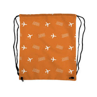 Thumbnail for Airbus A330-900neo - Drawstring Bag - 3D Pattern - Orange