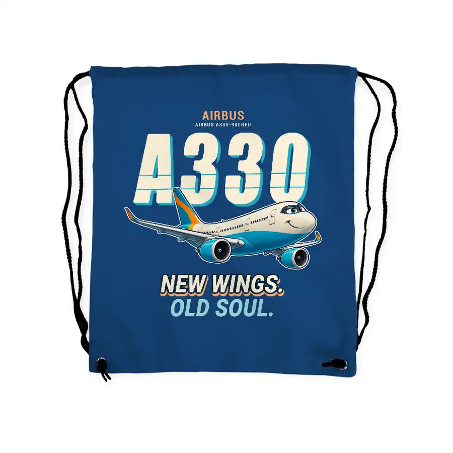 Airbus A330-900neo - Drawstring Bag - Cartoon - Blue