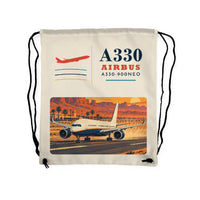 Thumbnail for Airbus A330-900neo - Drawstring Bag - Classic - Beige