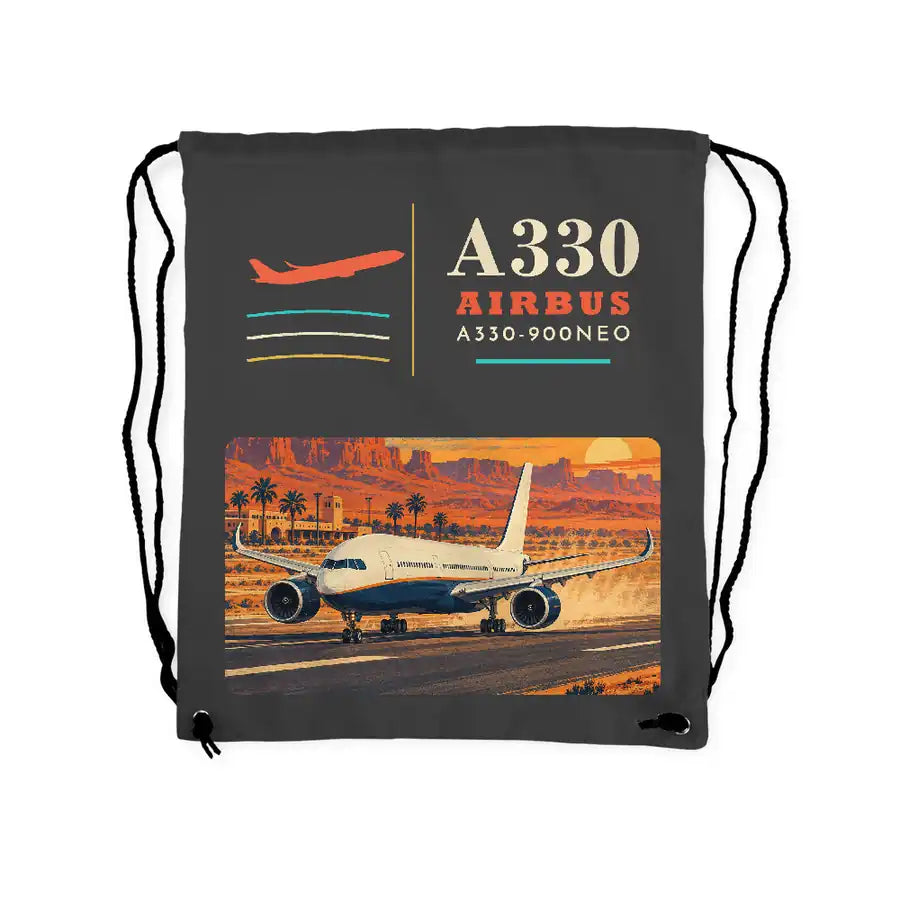 Airbus A330-900neo - Drawstring Bag - Classic - Gray