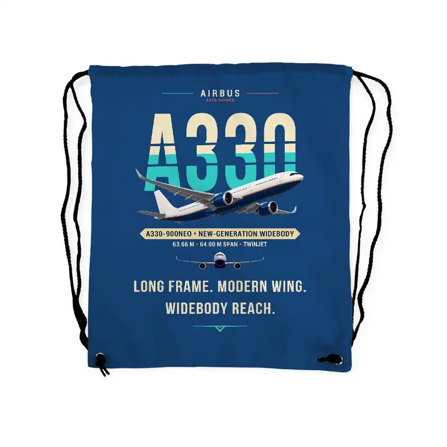 Airbus A330-900neo - Drawstring Bag - Original - Blue