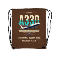 Thumbnail for Airbus A330-900neo - Drawstring Bag - Original - Brown