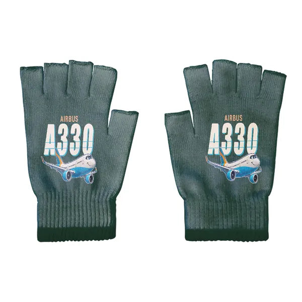 Airbus A330-900neo - Gloves - Cut - Cartoon - Dark Green