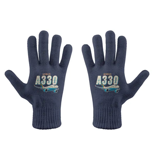 Airbus A330-900neo - Gloves - Full - Cartoon - Navy Blue