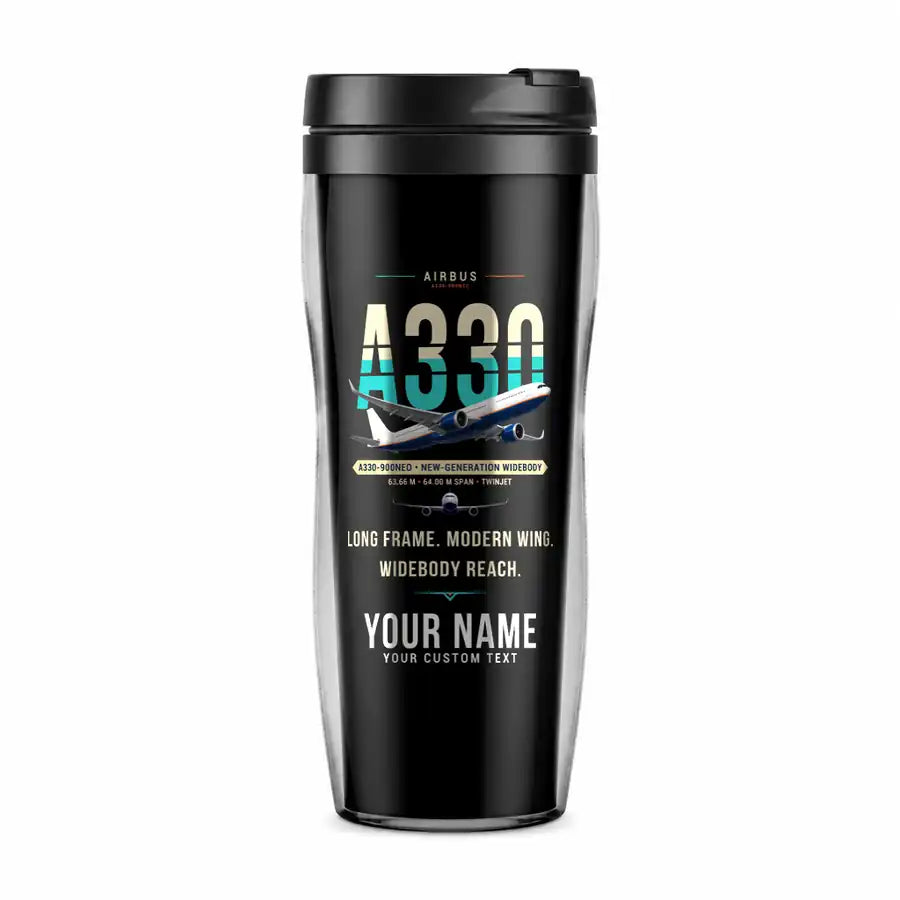 Airbus A330-900neo - Original + Name - Plastic (No Holder) - Black