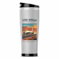 Thumbnail for Airbus A330-900neo - Poster - Stainless Steel (No Holder) - Light Gray