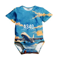 Thumbnail for Airbus A340-200 3D All-Over Print Clothing - Baby Bodysuit - 3D