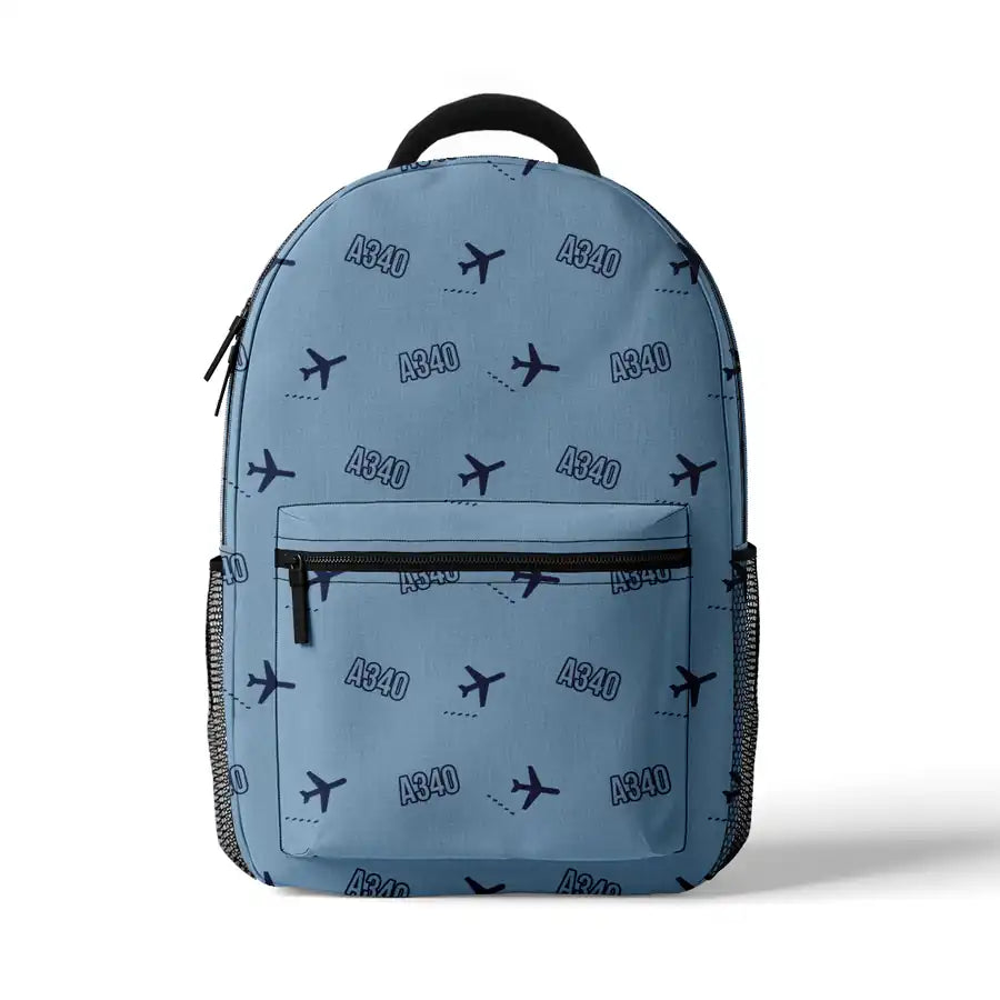 Airbus A340-200 - 3D Backpack - 3D Pattern - Light Blue