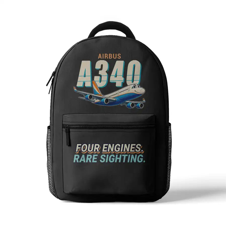 Airbus A340-200 - 3D Backpack - Cartoon - Gray