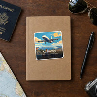 Thumbnail for Airbus A340-200 - 3D - Square Sticker - Notebook