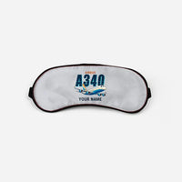 Thumbnail for Airbus A340-200 - Cartoon + Name - Sleep Mask - Light Gray