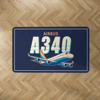 Thumbnail for Airbus A340-200 - Cartoon - Rectangle Carpet - Dark Blue