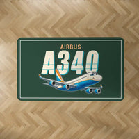 Thumbnail for Airbus A340-200 - Cartoon - Rectangle Carpet - Dark Green