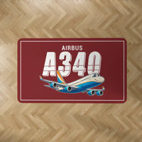 Thumbnail for Airbus A340-200 - Cartoon - Rectangle Carpet - Dark Red