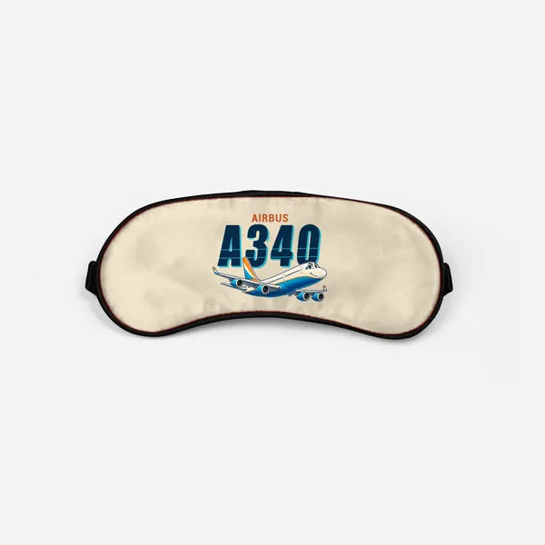Airbus A340-200 - Cartoon - Sleep Mask - Beige