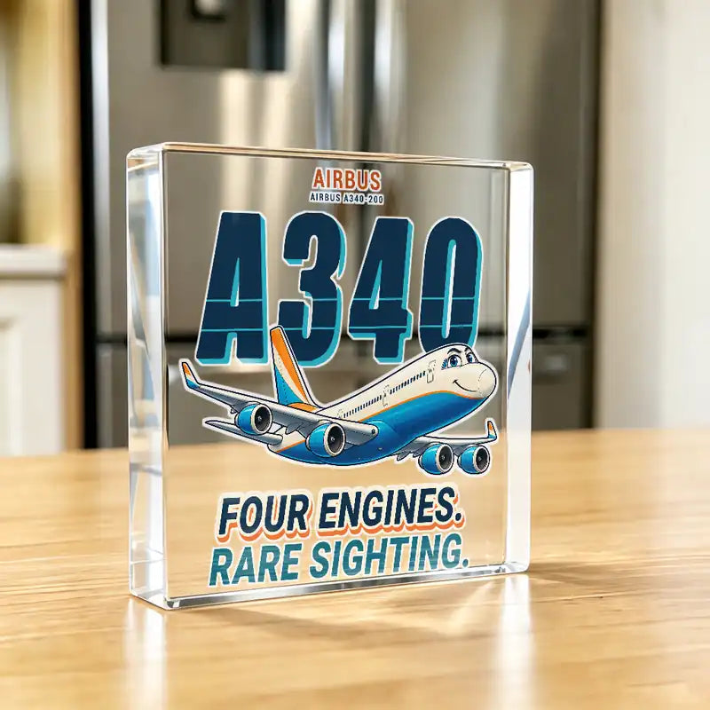 Airbus A340-200 - Crystal Ornament - Cartoon - Kitchen