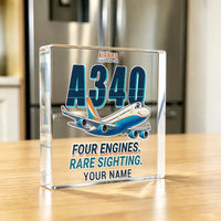 Thumbnail for Airbus A340-200 - Crystal Ornament - Cartoon + Name - Kitchen