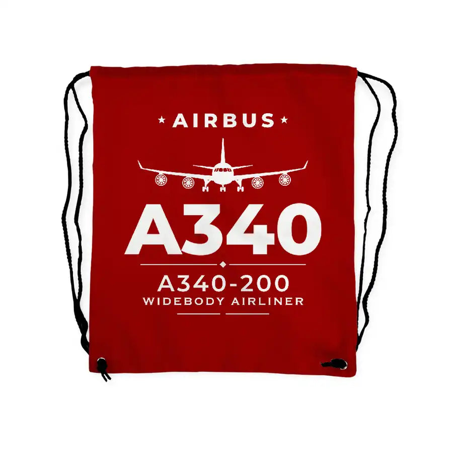 Airbus A340-200 - Drawstring Bag - Heritage - Red