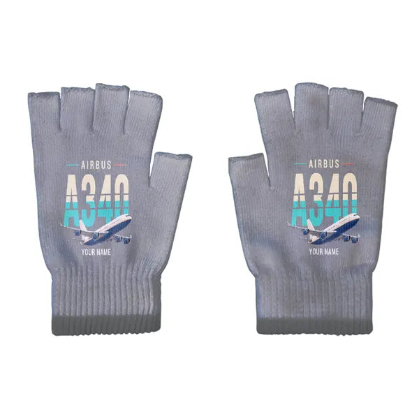 Airbus A340-200 - Gloves - Cut - Original + Name - Gray